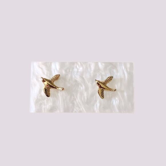 ✨3/$20✨ Gold Birds Post Stud Earrings - Picture 1 of 3
